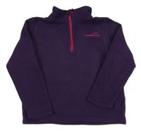 Fialová fleecová mikina s logem 