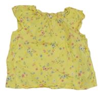 Žlutá halenka s motýlky H&M