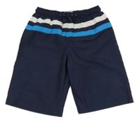 Tmavomodré plážové kraťasy s proužky alive