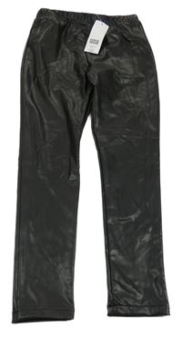 Nové - černé koženkové legíny F&F