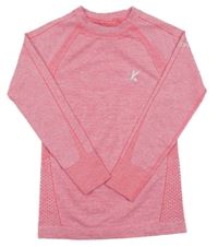 Růžovo-bílé melírované funkční spodní triko Kaytan