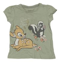 Mintové tričko s Bambim Primark