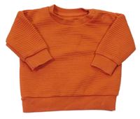 Oranžová žebrovaná mikina Primark