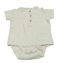 Bílé tričko s všitým body a knoflíčky H&M