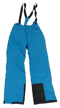 Azurovo-černé šusťákové oteplovačky a kšandami Yigga