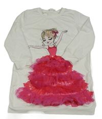 Bílé teplákové šaty s baletkou SHEIN