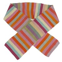 Barevná pruhovaná pletená šála 