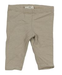 Hnědo-bílé proužkaté legíny Topolino