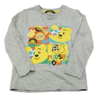 Šedé melírované triko s Pudseym George