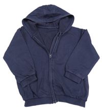 Tmavomodrá propínací mikina s kapucí George