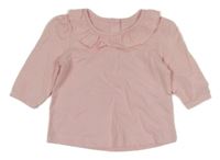 Světlerůžové triko s volánkem Matalan