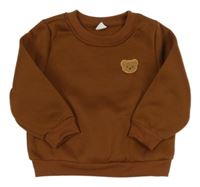 Skořicová mikina s medvídkem Shein