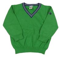 Zeleno-modrý svetr s nášivkou Zara