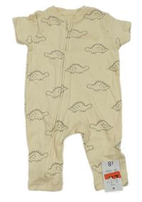 Nové - Vanilkový overal s dinosaury George