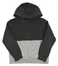 Tmavošedo-šedá mikina s kapucí H&M
