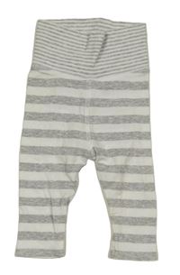 Šedo-bílé pruhované tepláky H&M