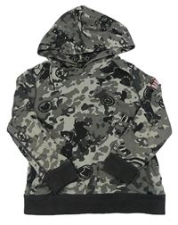 Šedá army mikina s hrdiny a kapucí GAP
