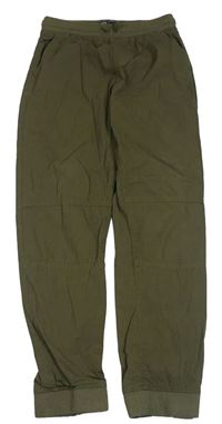 Khaki plátěné jogger kalhoty Denim Co. 