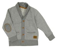 Šedá melírovaná propínací mikina zn. H&M