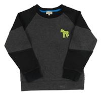 Šedo-černá mikina se zebrou zn. Paul Smith