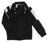 Černo-bílá propínací sportovní mikina BMW zn. Puma