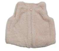 Světlerůžová kožešinová vesta Peacocks 