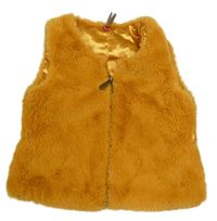 Medová kožešinová podšitá vesta Orchestra