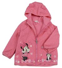 Růžová softshellová bunda s Minnií a kapucí Disney