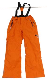 Oranžové šusťákové oteplovačky s odepínacími kšandami C&A