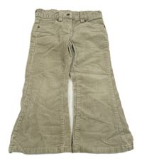 Béžové manšestrové flare kalhoty Topolino