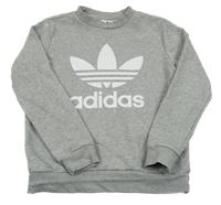 Šedá batikovaná mikina s logem Adidas