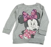 Šedé teplákové šaty s Minnií Disney