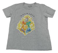 Šedé tričko s erbem Harry Potter