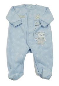 Světlemodrý fleecový overal s pejskem 