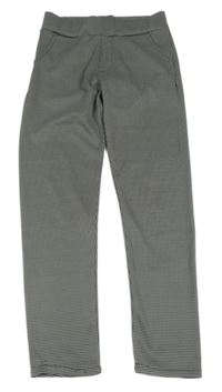 Černo-bílé vzorované legíny 