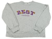 Šedá mikina s nápisem MNG 