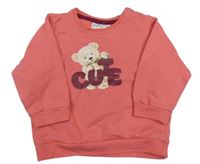Korálová mikina s medvídkem Ergee