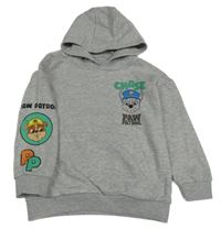 Šedá mikina s Chasem a kapucí - Tlapková patrola