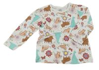 Bílé triko se zvířátky Mini Cudles