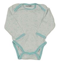 Bílo-světlemodré body s potiskem Ergee 