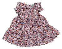 Bílé květované šaty s volánky Primark