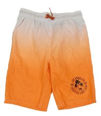 Oranžovo-bílé plážové kraťasy s palmami Chapter young