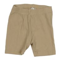 Béžové žebrované kraťasy H&M