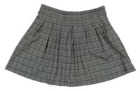 Černo-šedá kostkovaná nařasená sukně C&A