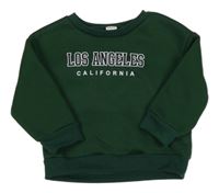 Tmavozelená mikina s nápisem Shein