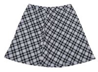 Levandulovo-černo-bílá kostkovaná sukně H&M