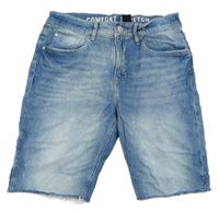 Modré slim fit riflové kraťasy H&M