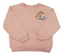 Broskvová oversize mikina s Paw Patrol