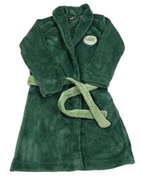 Tmavozelený plyšový župan s Yodou - Star Wars 