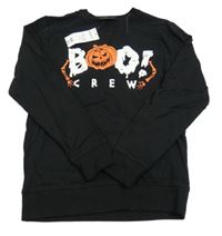 Nové - černá mikina s nápisy a dýní PEP&CO